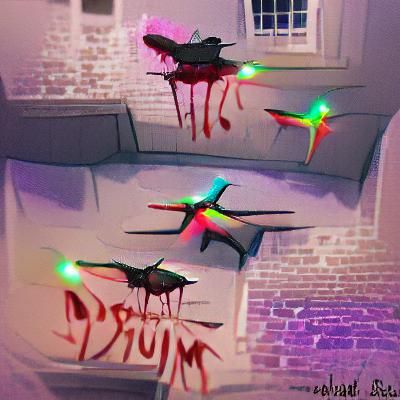 Stylized Robot Character in Digital Art Style