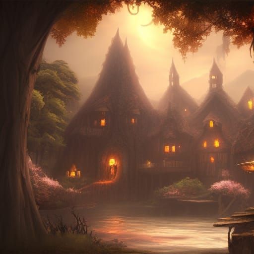 Dark fantasy tavern on a beach, Gothic lighting, detailed, dark fantasy tavern on a beach concept art