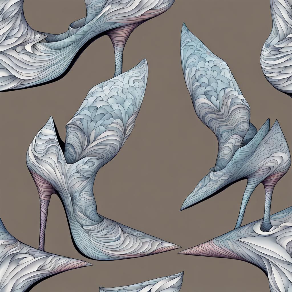 Bird-Inspired Shoes in Mall Setting