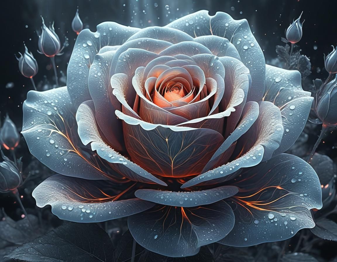 Ethereal Garden of Heaven in Abstract Surreal Style