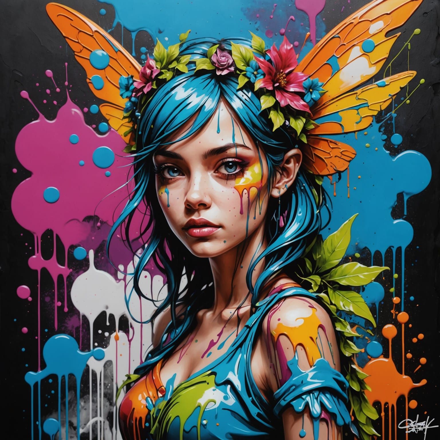 Fairy Glen in Graffiti Street Art Style
