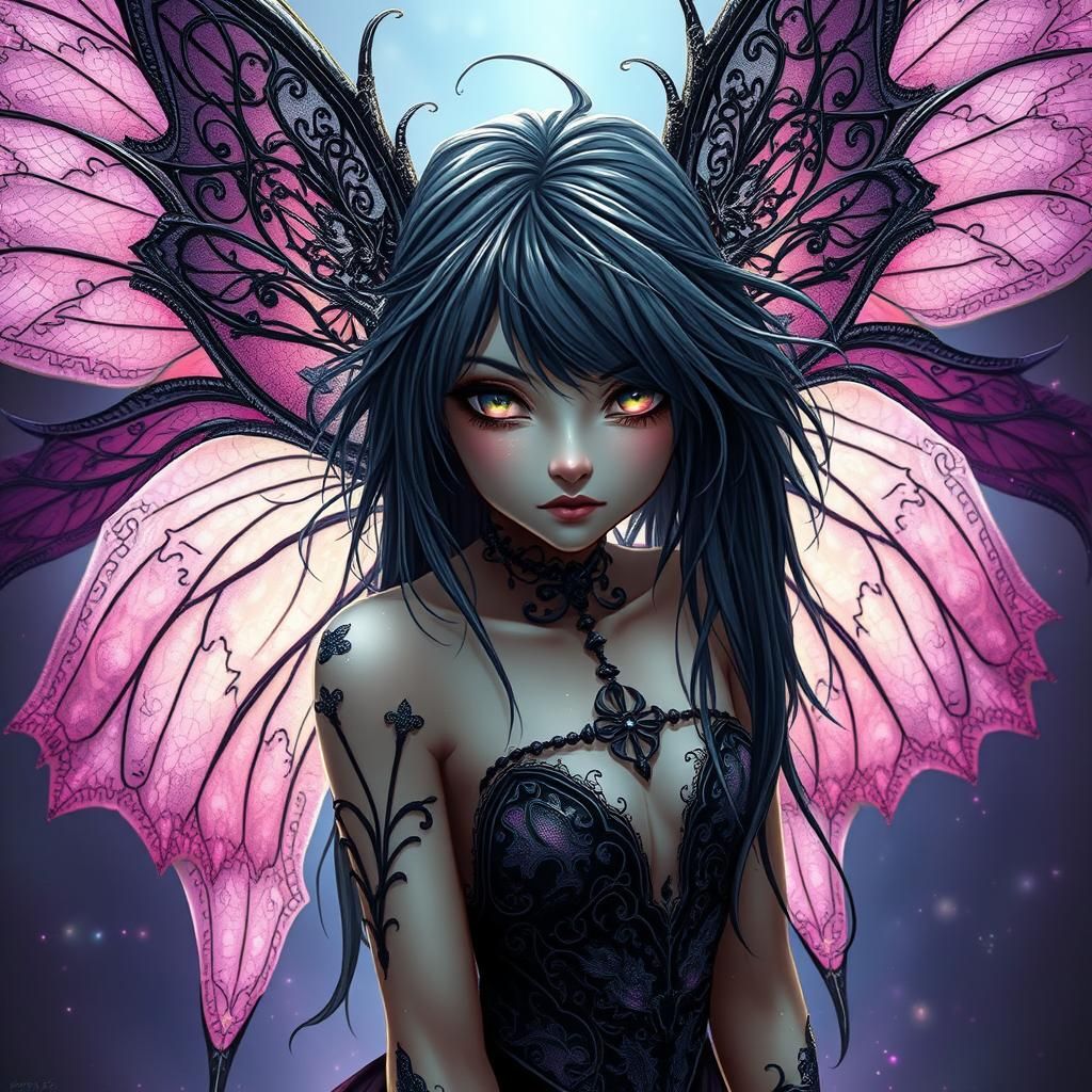 Dystopian Elemental Pixie in Gothic Fantasy Art