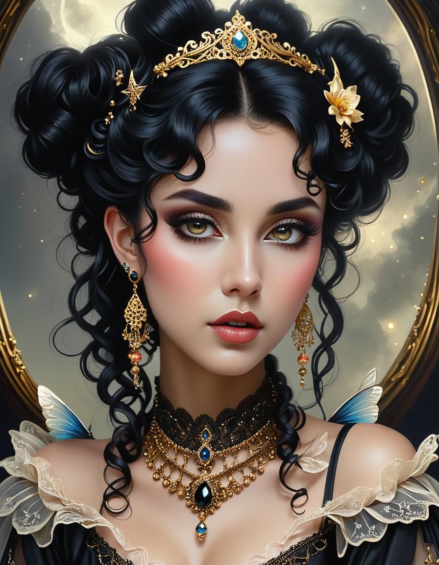 Victorian Gothic Fairy Woman Portrait