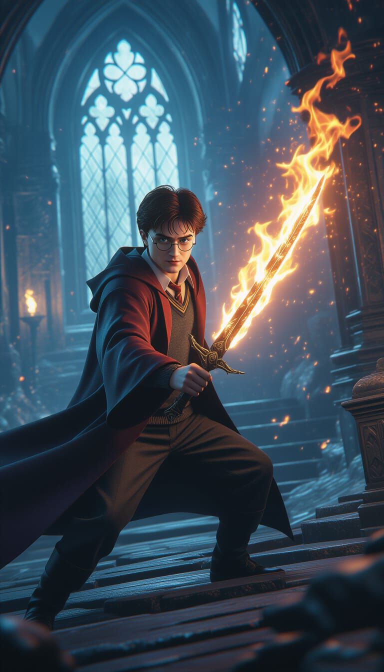 Harry Potter in Ethereal Fantasy World, 3D Render