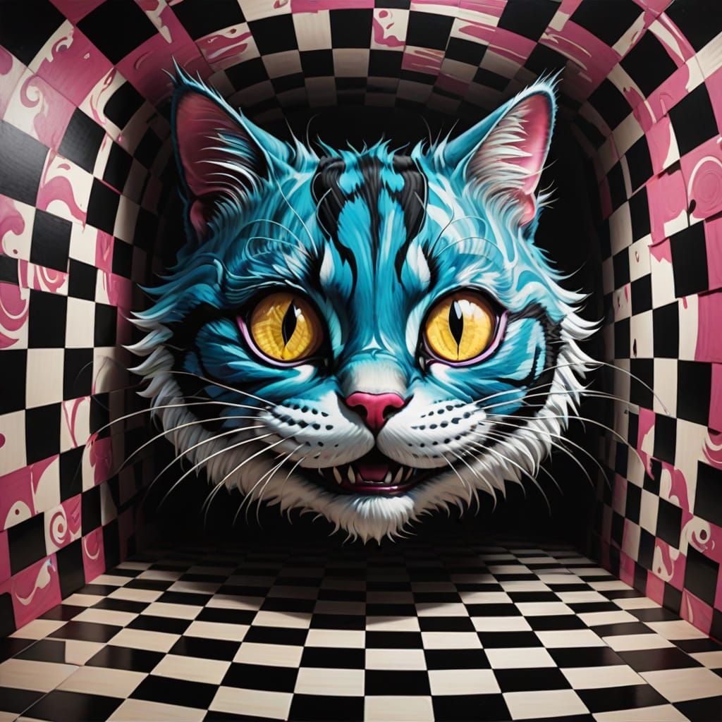 Mind-Bending Cheshire Cat Optical Illusion