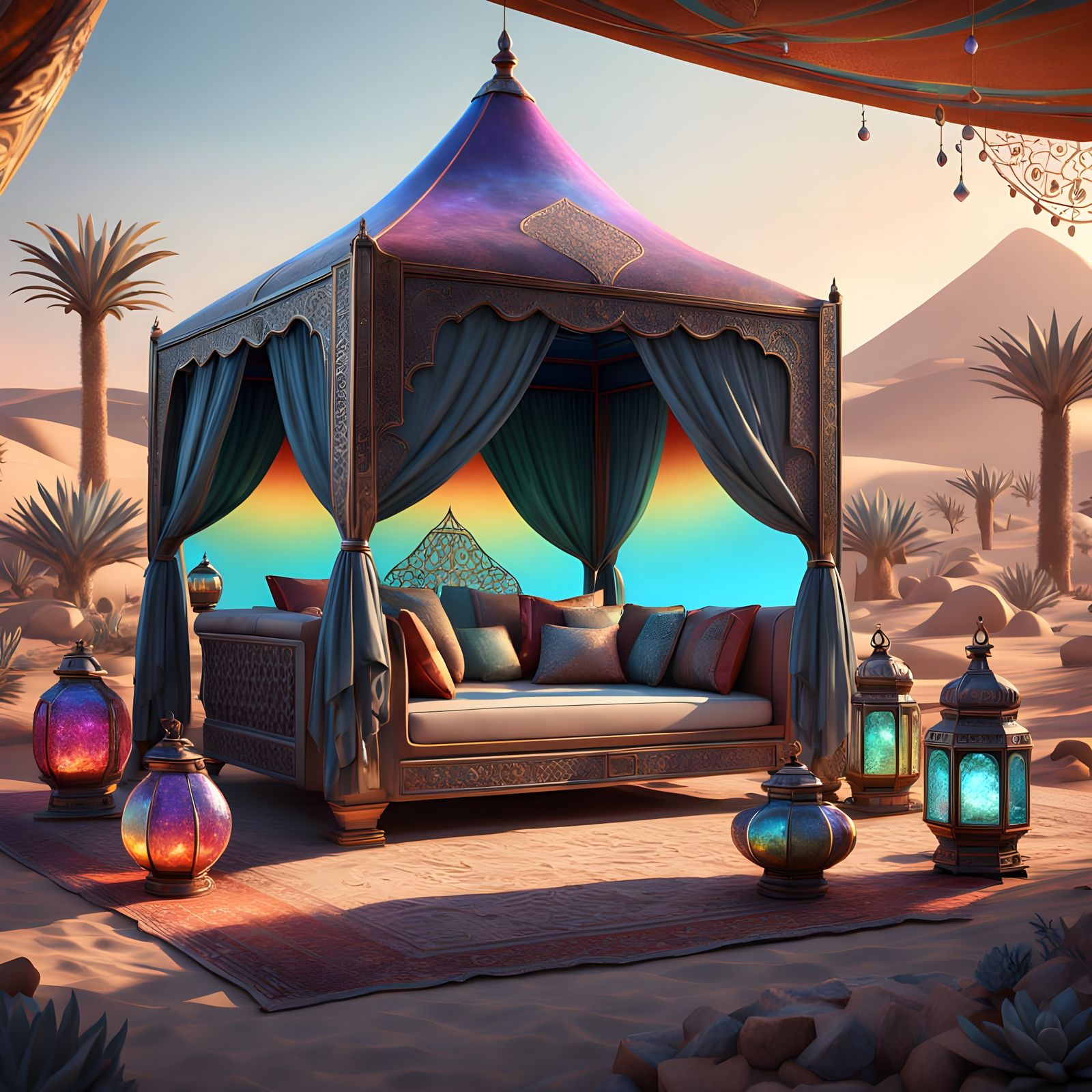 Desert Oasis in Vibrant Moroccan Style