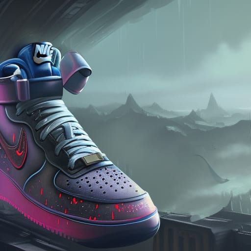 Detailed Matte Painting of Nike Airforce1 in 8k