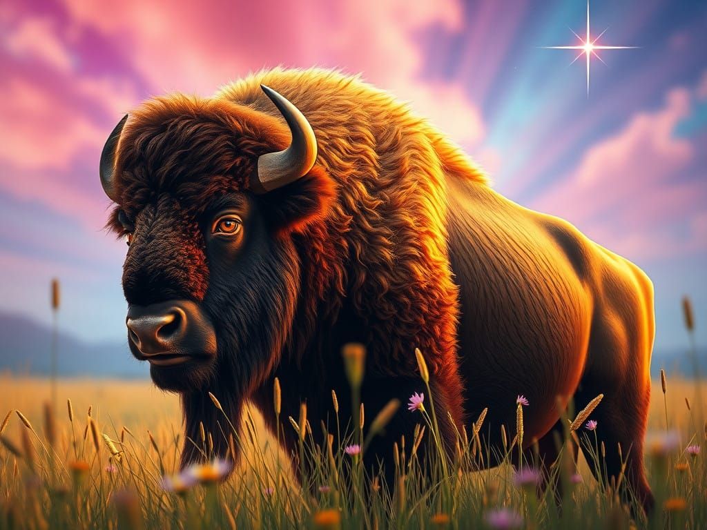 Bison in Contemplative Moment