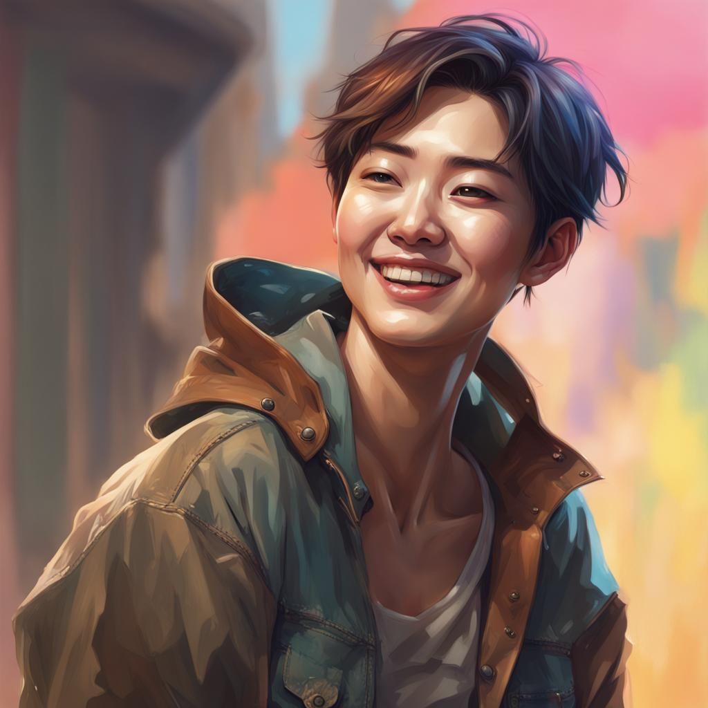 Friendly Butch Woman with Short Hair