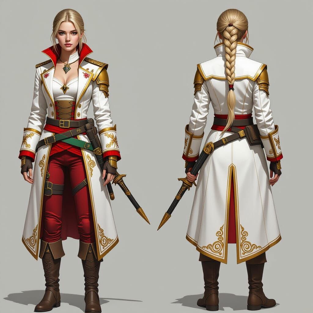 Fantasy Sci-Fi Warrior with Mechanical Bow