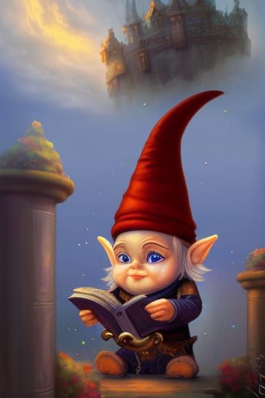 Time-Traveling Gnome with Steampunk Engine