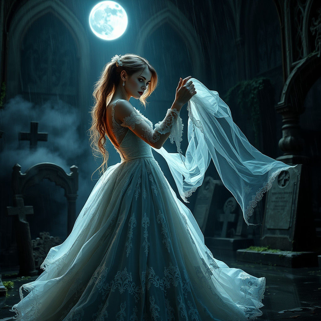 Vampire Bride Waltzes in Abandoned Theater