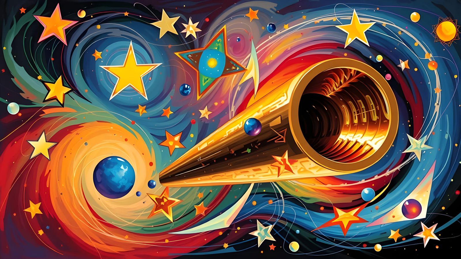 Reflective Cylinder Mirrors Kandinsky Stars in Cosmic Dreams...