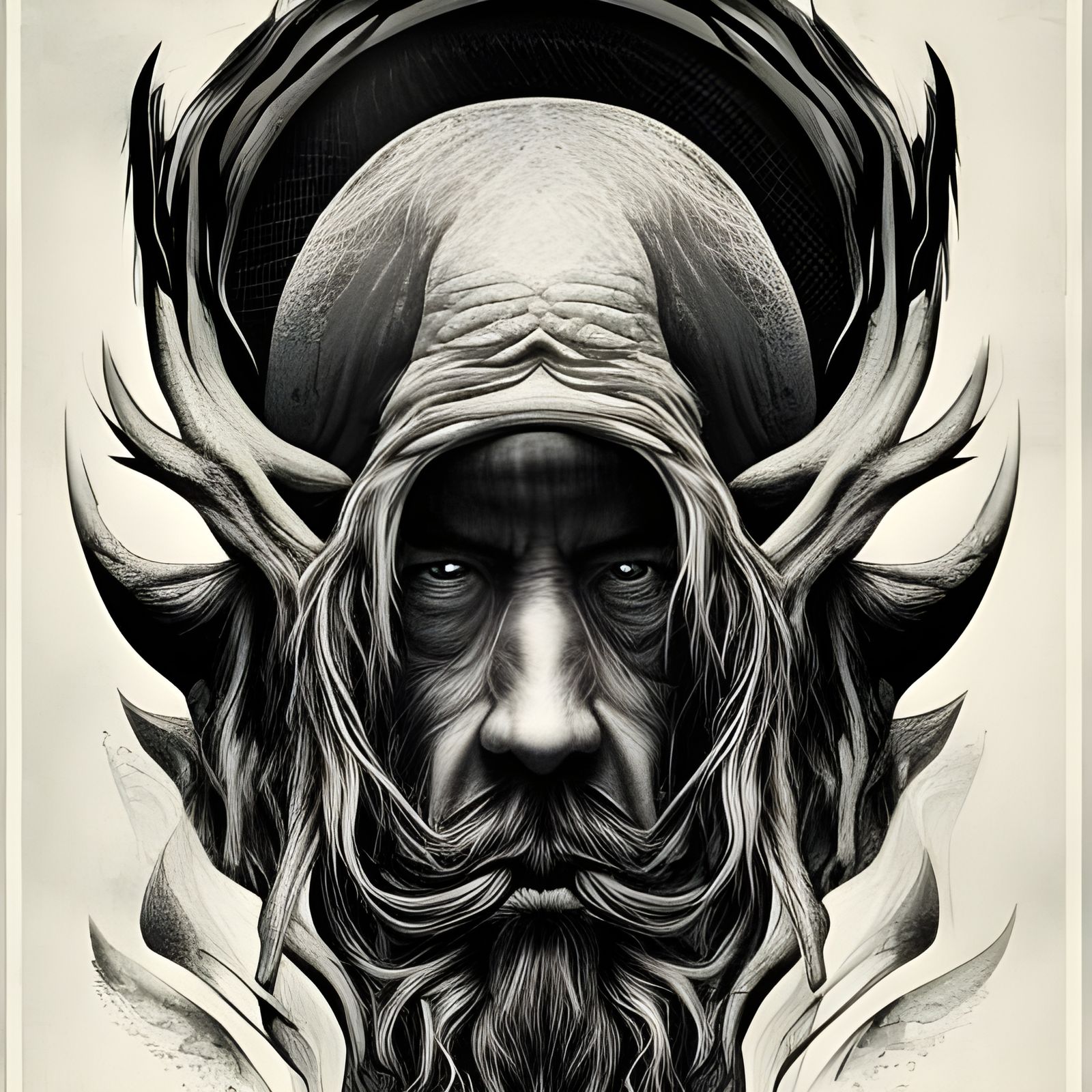 Wizard in Hyperdetailed Poster Art Style