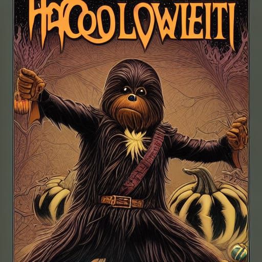 Wookie Halloween Comic Book Art