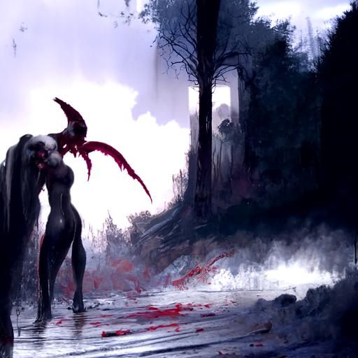 Sinister Lilith Artwork Inspired by Greg Rutkowski
