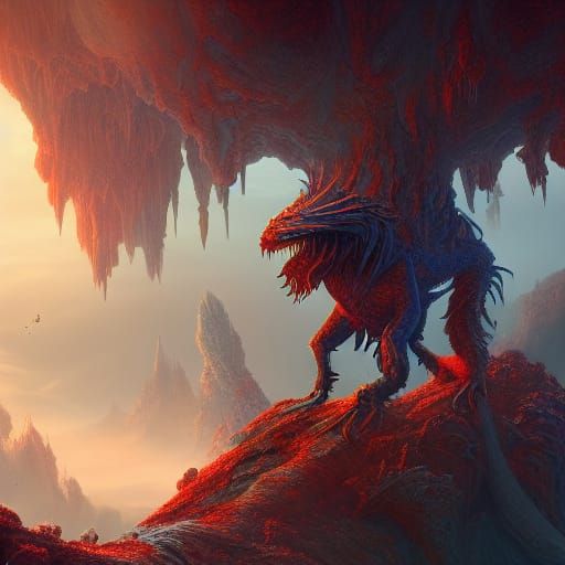 Cute Creature in Detailed Matte Painting Style