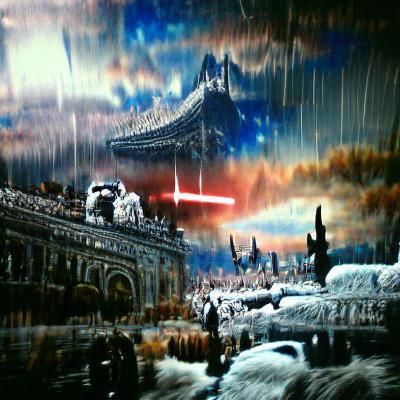 Epic Star Wars Scene: Digital Matte Painting