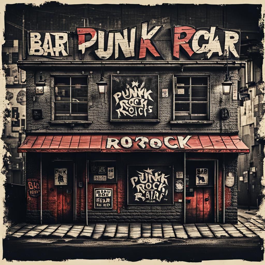 Punk Rock Bar with Rough Texture