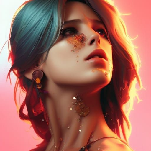Punk Aphrodite Portrait in Hyperdetailed Concept Art