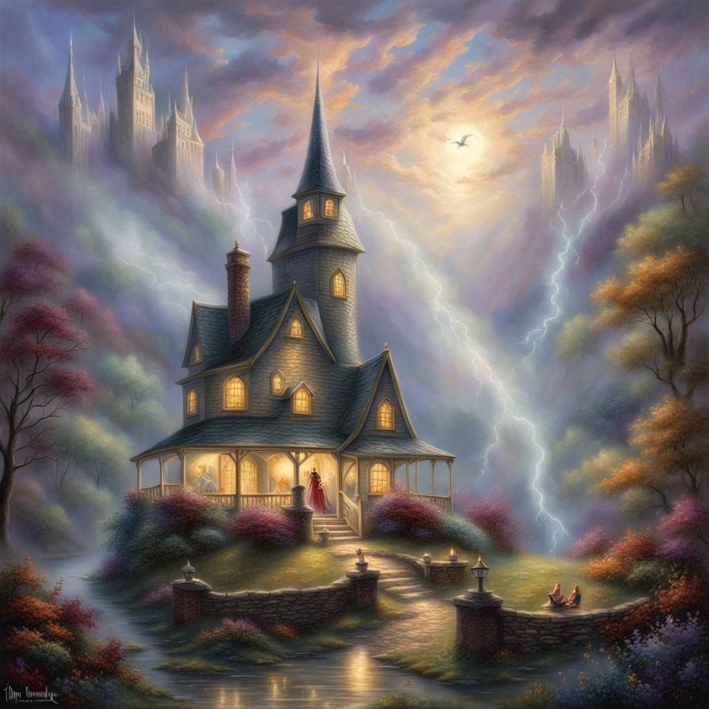 Wizards' Protection Spell: Ethereal Fantasy Art