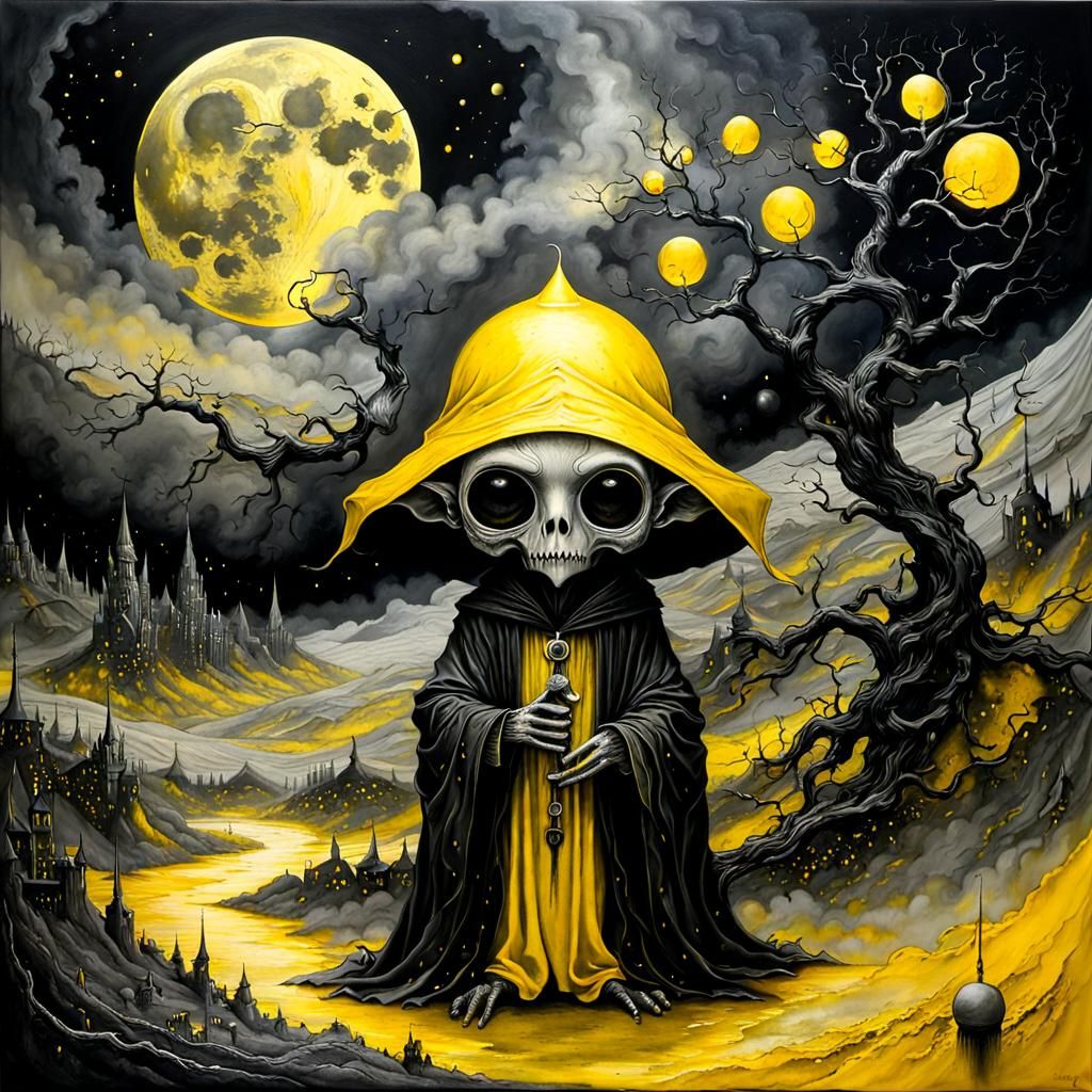 Alien Sorcerer - YELLOW, BLACK & GREY