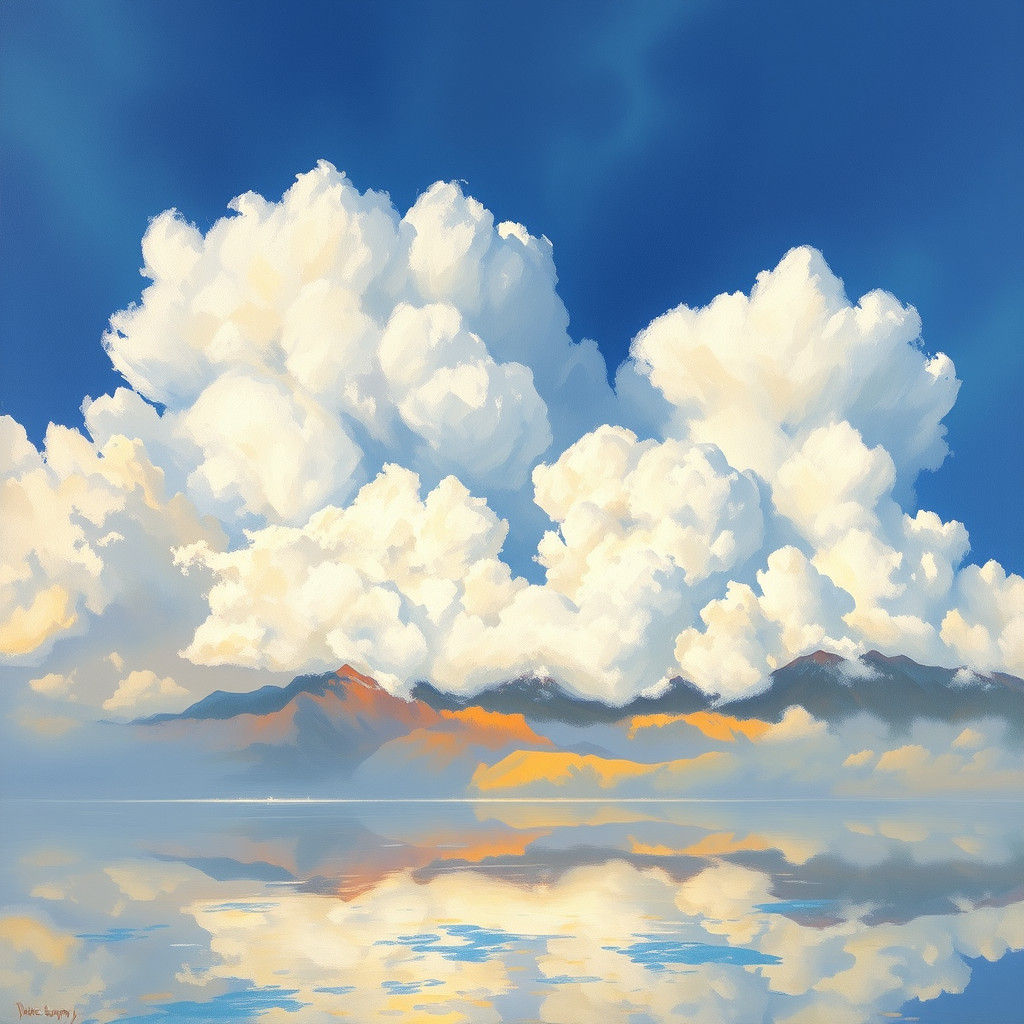 Dramatic Raincloud in Impressionistic Style