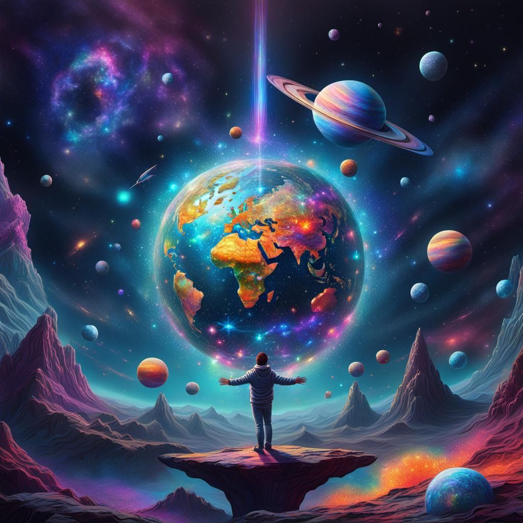 Holographic Cosmic Space Illustration