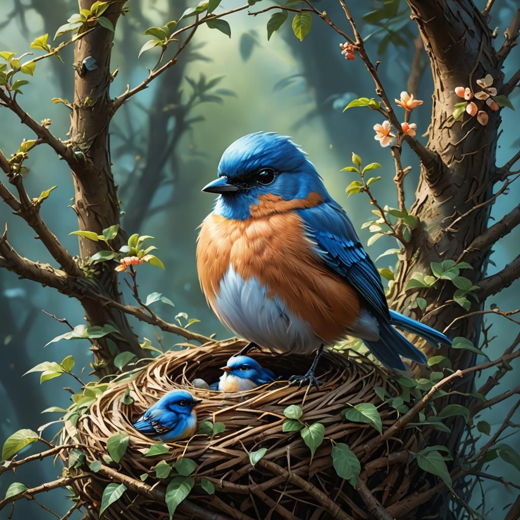 Nesting Bluebird