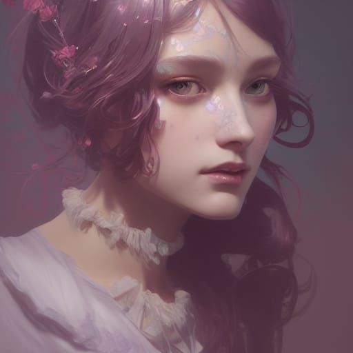 Gothic Princess Portrait in Hyperdetailed Style