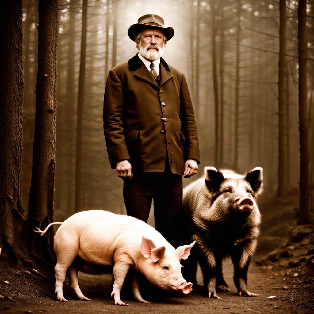 ManBearPig Chimera in Dark Fantasy Style