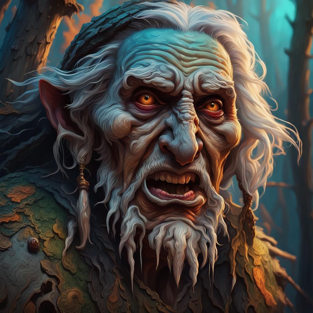 Intricately Detailed Portrait of Baba Yaga