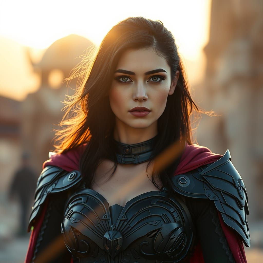 Sci-Fi Warlord Woman in Fashion Photography Style