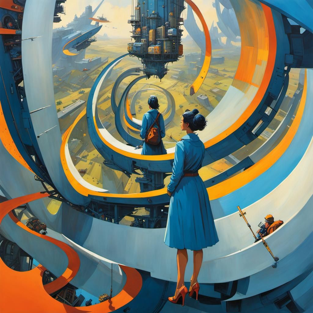 Detailed Sci-Fi Landscape Art by McQue