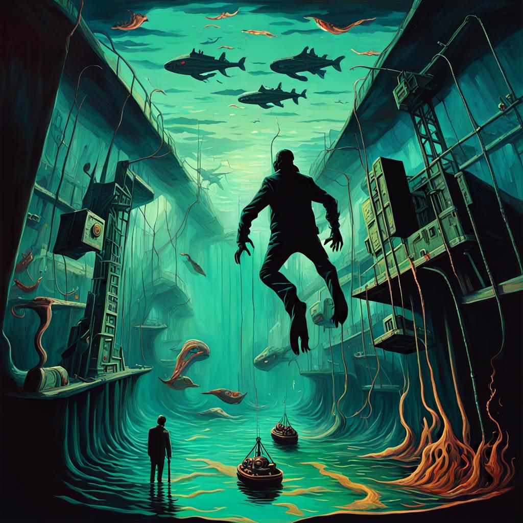 Eldritch Submechanophobia in Retro Videogame Style