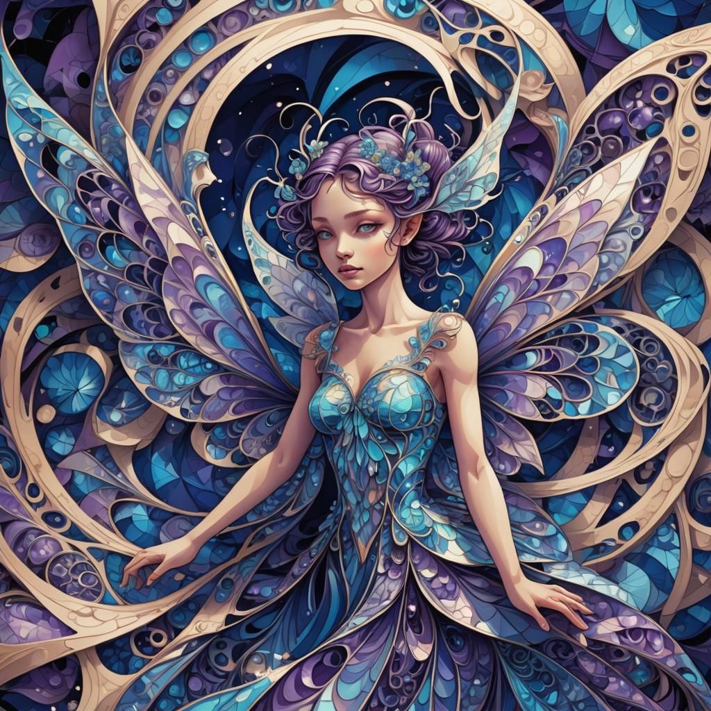 Ethereal Summer Fae with Iridescent Wings