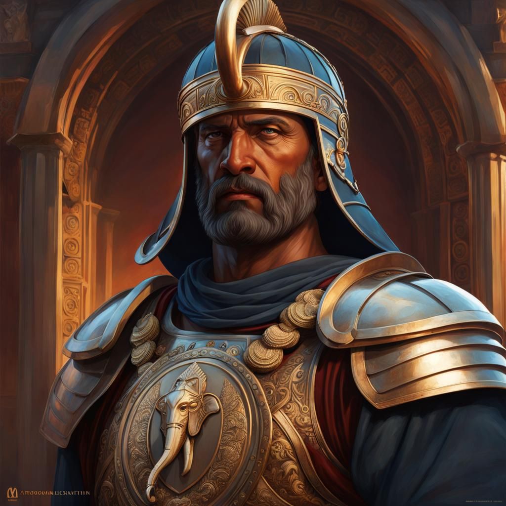 Hannibal Barca Portrait in Greek Style