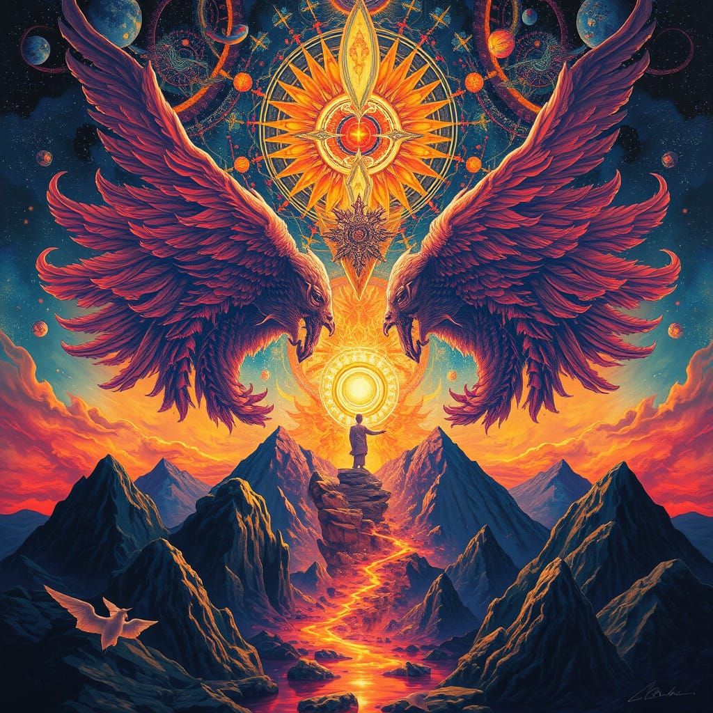 hyperdetailed Metaphysical Painting Surreal Ethereal intrica...