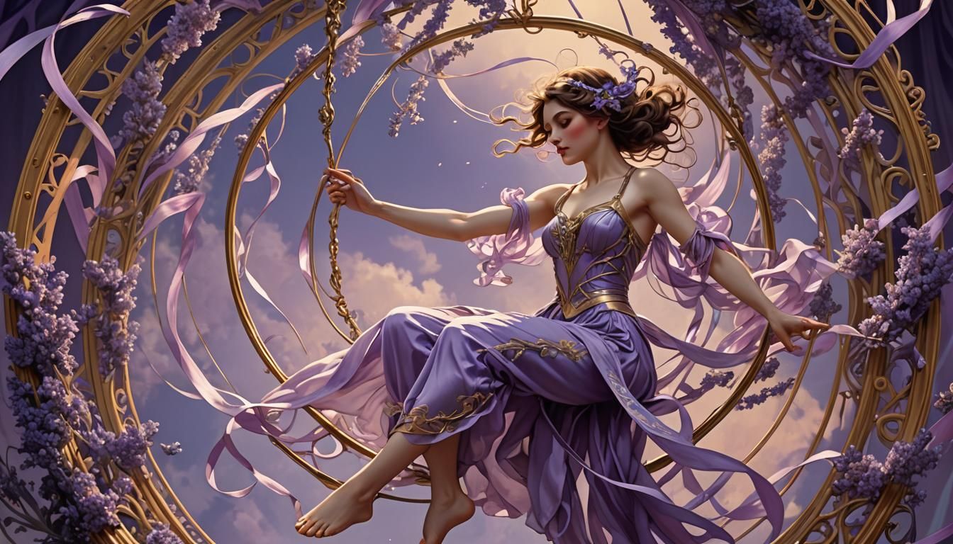 Art Nouveau Acrobat in Vintage Circus Poster