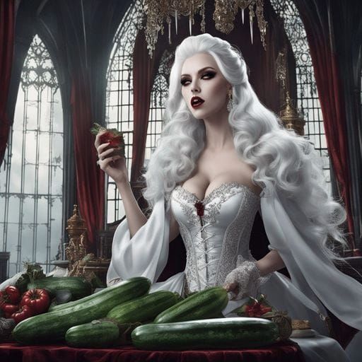 Vampire Queen in Gothic Horrorcore Style