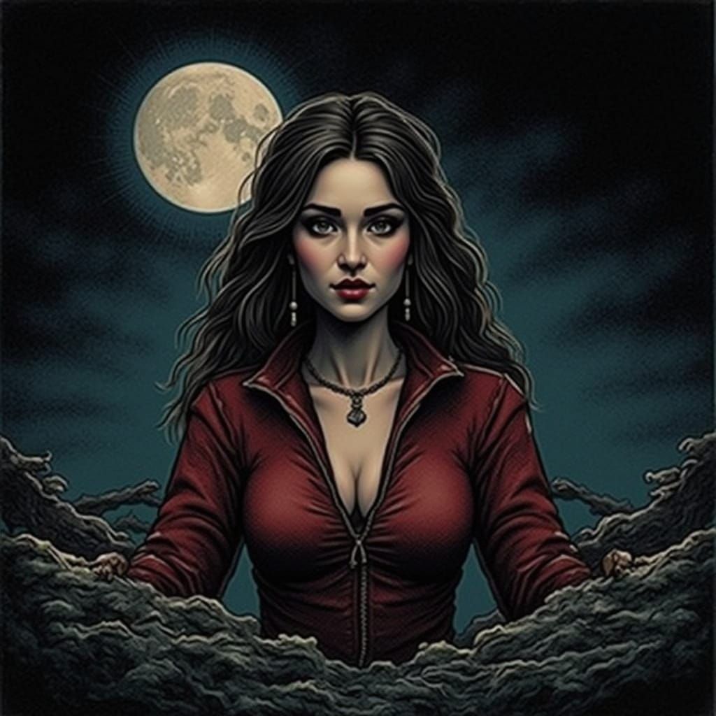 Abstract Etched Sketch Print