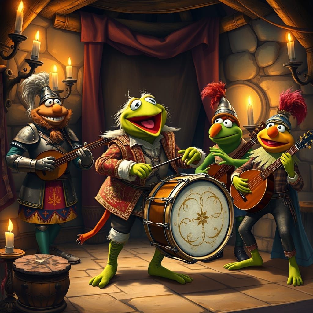 Medieval Muppets Perform a Thunderous Drum Solo