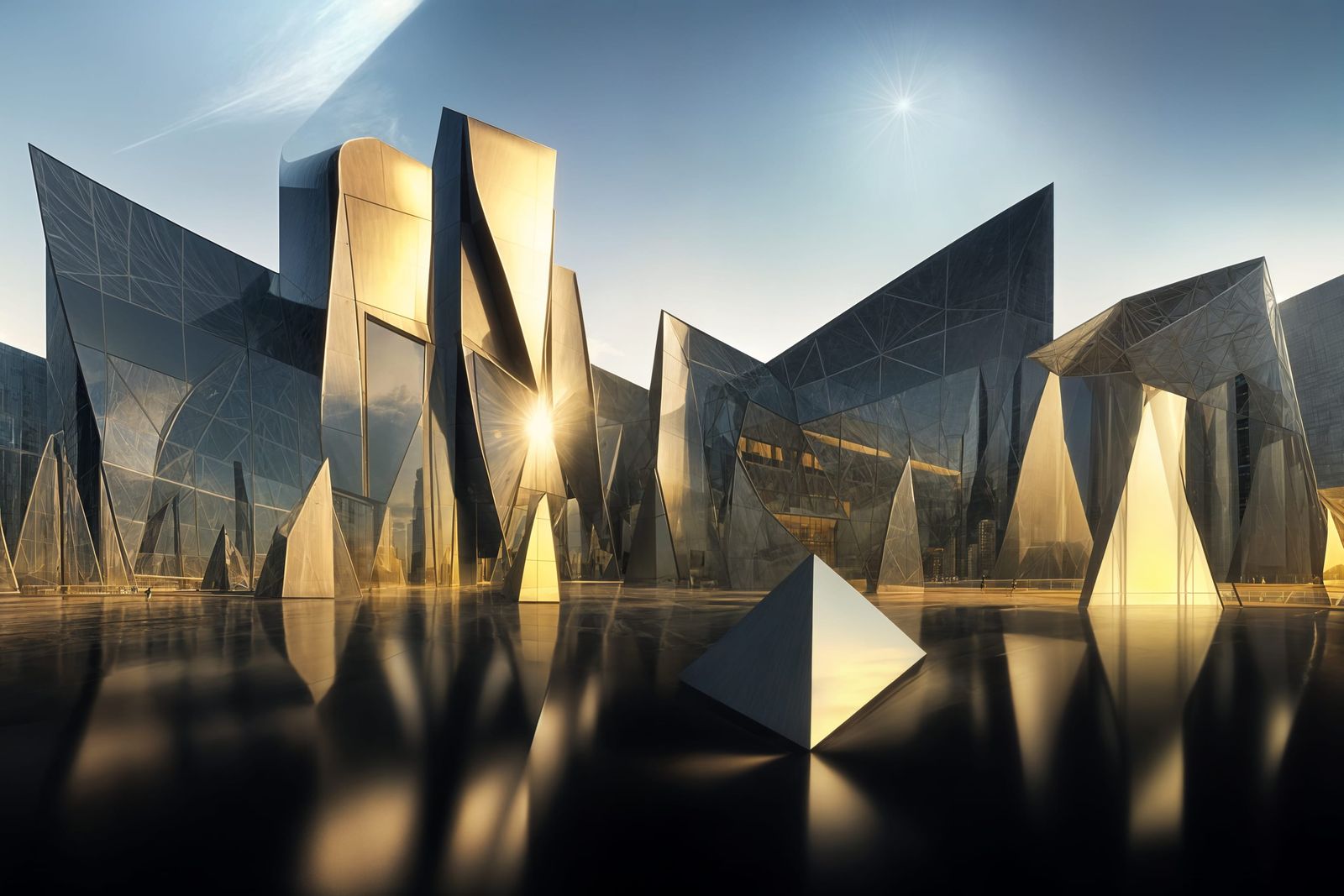 Heavenly City: Glass and Marble Architecture in Hyperrealism