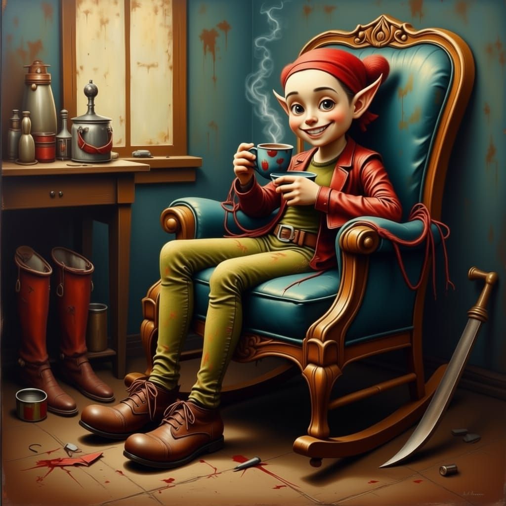 Elf Smiles Directly at Viewer