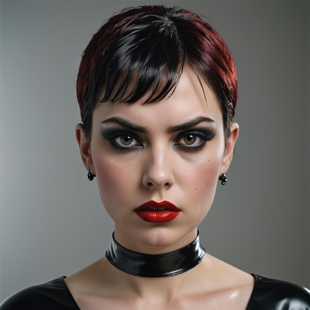 Dramatic Goth Portrait with Intense Gaze