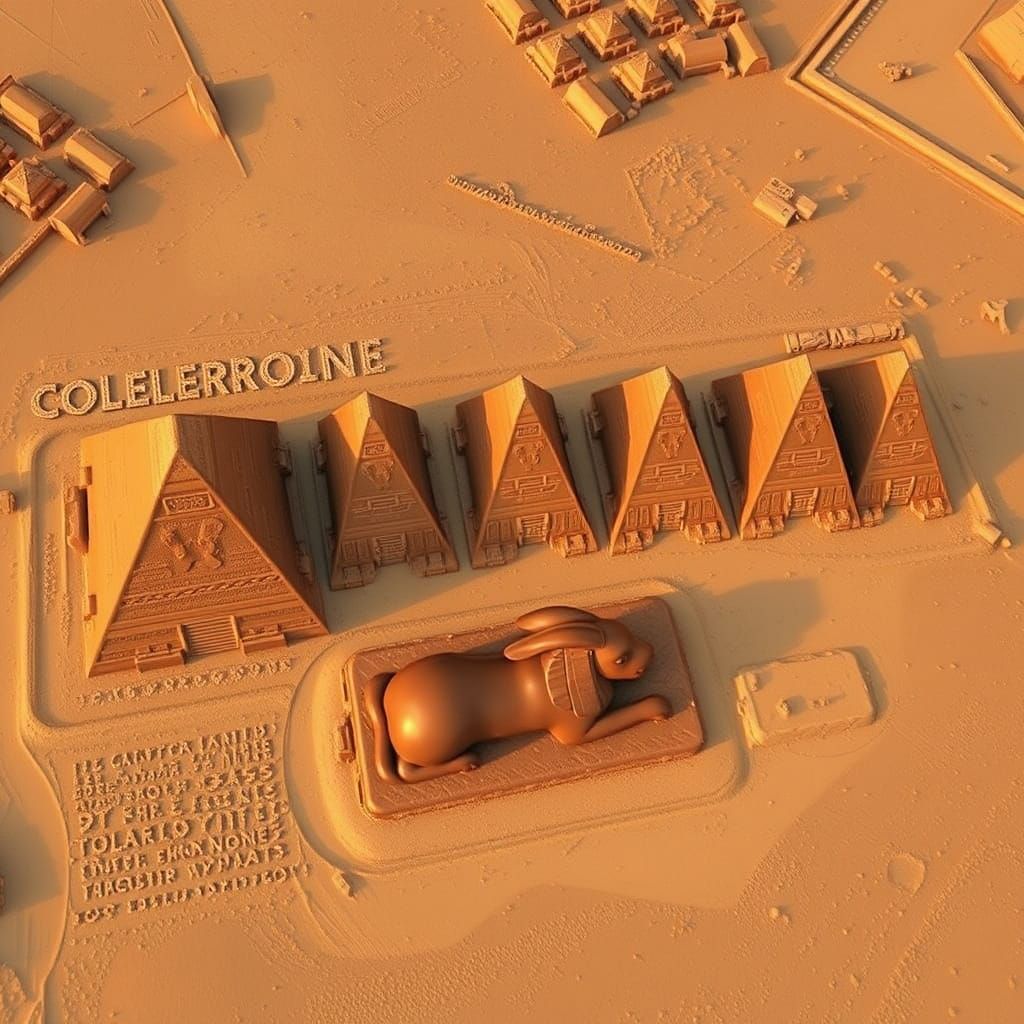 Giza Pyramids Reimagined as Chocolate Toblerones