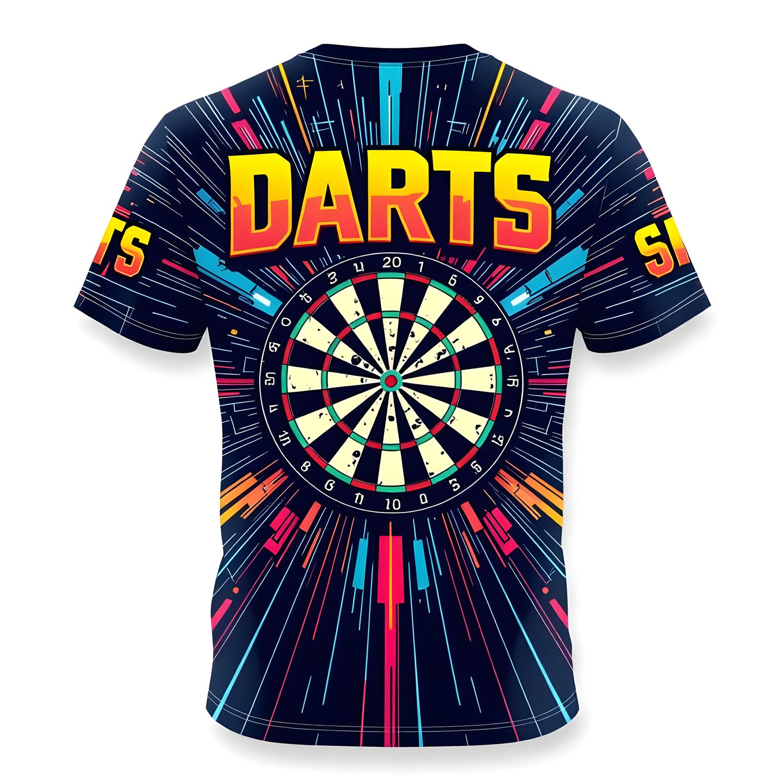 Darts Shirt Design with Futuristic Back Print