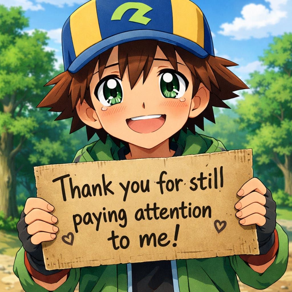 Ritchie Pokémon Character Expresses Gratitude