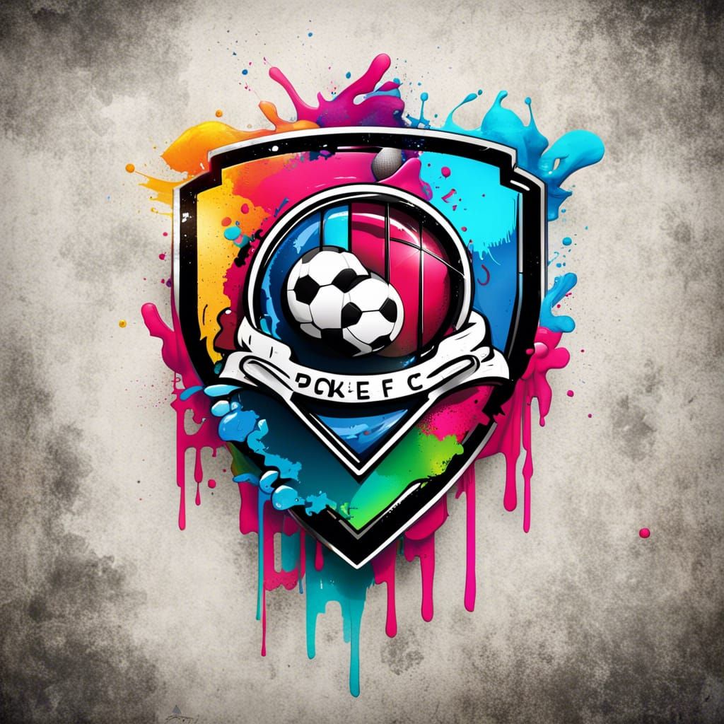 Poker FC Emblem in Graffiti Street Art Style