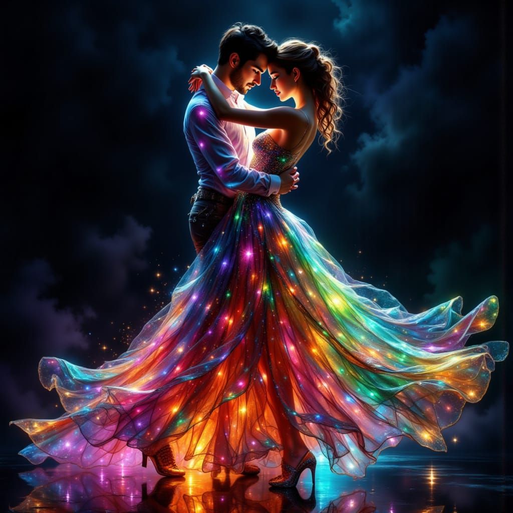 Passionate Tango in Prismatic Light